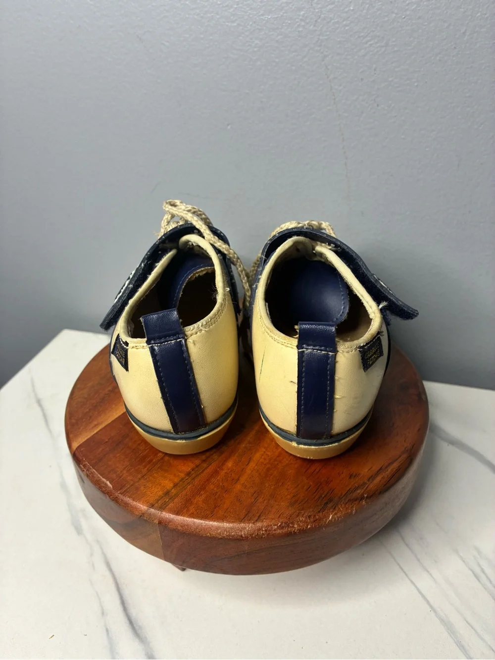 Cabbage Patch Kids Cream Navy Oxford Shoes Size 8D Collectible